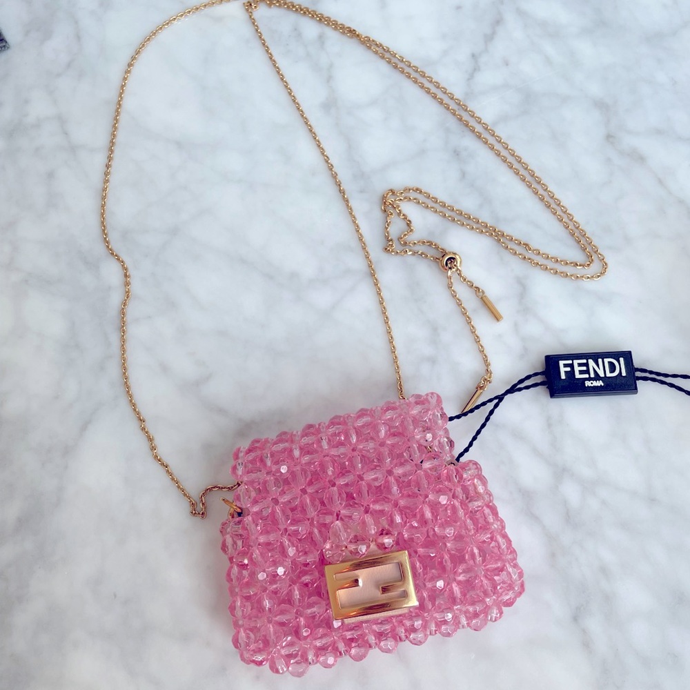 Fendi pico baguette with crossbody chain. Fits AirPods